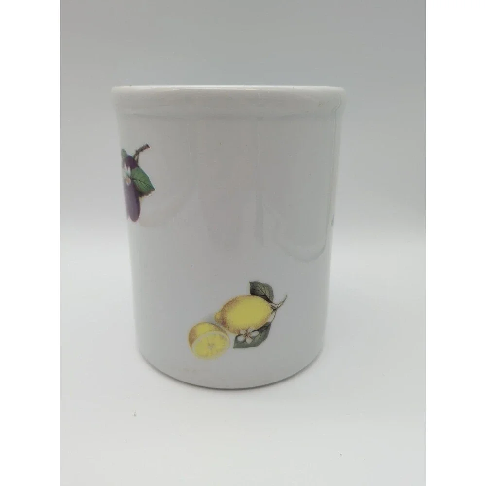 BIA Utensil Crock Kitchen Fruits Blueberry Raspberry Lemon Plum